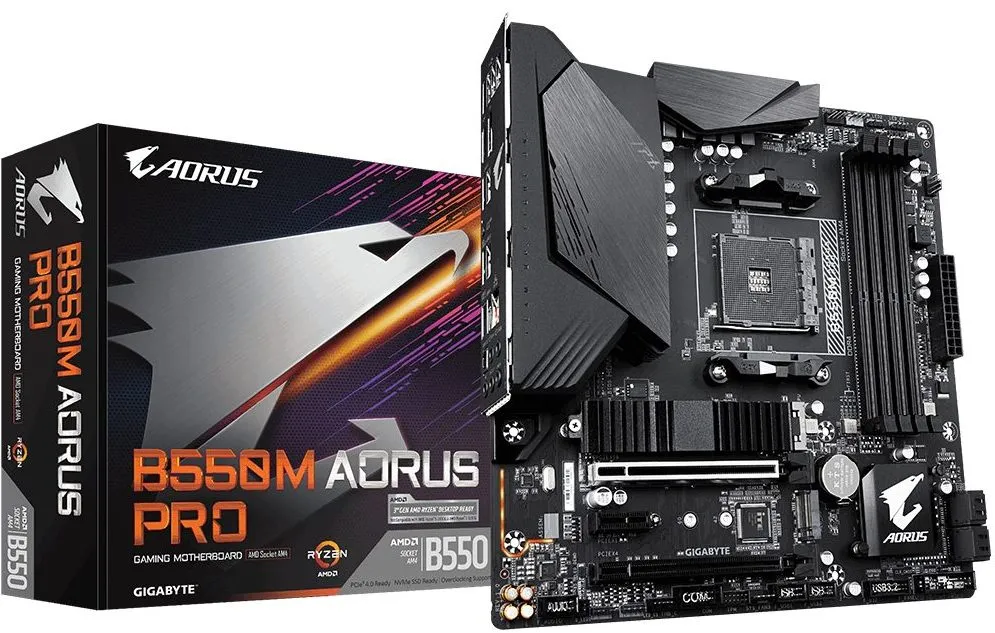 B550 M Aorus Pro по рекомендованной рекомендованной цене 129 долларов является одной из лучших материнских плат, которые вы можете купить, если вас устраивает материнская плата M-ATX. У него просто нет жизнеспособного конкурента ни в линейке продуктов X570, ни в линейке B450.