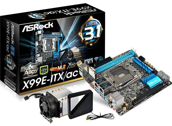 ASRock X99E-ITX / ac - это материнская плата на чипсете Intel X99, имеющая форм-фактор mini-ITX. ASRock, возможно, не такой крупный бренд, как Asus, Gigabyte или MSI, но он делает некоторые хорошие бюджетные материнские платы, которые достаточно надежны, многофункциональны и обеспечивают хорошую производительность. Эта крошечная материнская плата X99 отлично подходит для пользователей, создающих высокопроизводительный ПК малого форм-фактора (SFF) с использованием мощных процессоров Intel Core i7 Extreme Series.