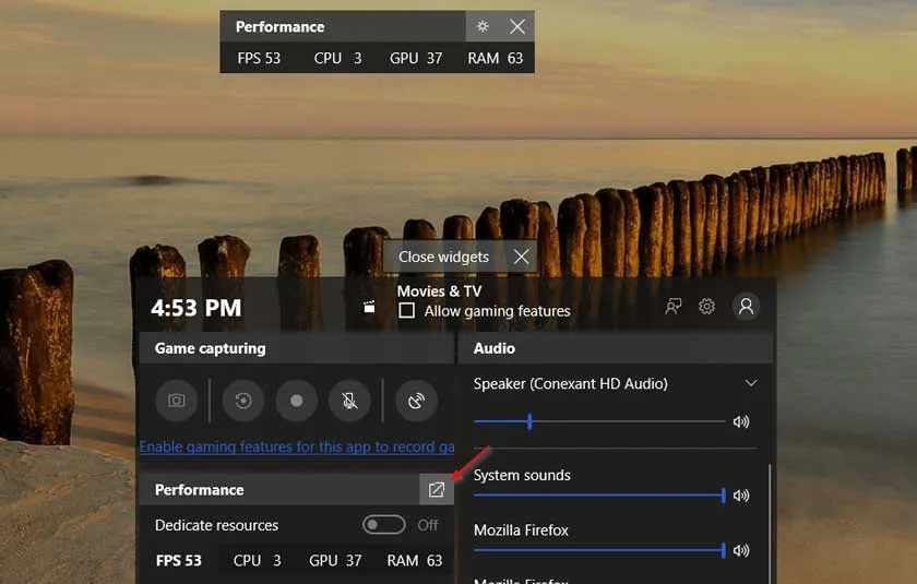 Не работает счетчик кадров Xbox Game Bar
